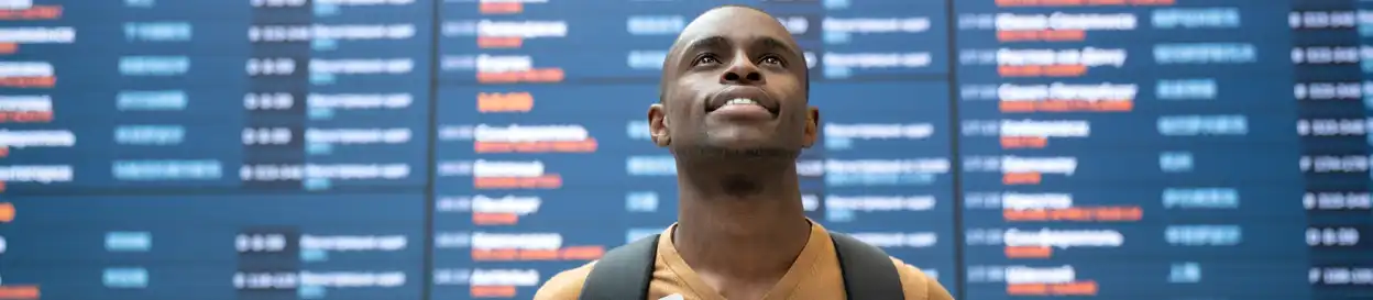 A man at the airport